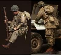 GoodFYouth 1/35 Kit de maquetas de Resina de Soldados estadounidenses de la Segunda Guerra Mundial sin Pintar y sin ensamblar (2 Figuras) //L7e9s27
