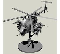 GoodFYouth 1/35 Kit de Modelo de Resina de Piloto de Helicóptero Comando Estadounidense, sin Pintar ni ensamblar (6 Personas, con helicóptero) //l8o7k1
