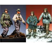 GoodFYouth 1/35 Kit de Modelo de Resina de Soldado alemán de la Segunda Guerra Mundial sin Pintar ni ensamblar (4 Figuras) //7T4k0j56
