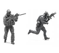 GoodFYouth 1/35 Kit de Modelo de Resina de Soldado Comando Estadounidense sin Pintar y sin ensamblar (2 Figuras) //K1z6f109
