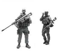 GoodFYouth 1/35 Kit de Modelo de Resina de Soldado Comando Estadounidense sin Pintar y sin ensamblar (2 Figuras) //K1z6f24
