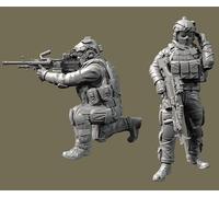 GoodFYouth 1/35 Kit de Modelo de Resina de Soldado Comando Estadounidense sin Pintar y sin ensamblar (2 Figuras) //K1z6f92