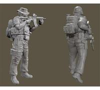 GoodFYouth 1/35 Kit de Modelo de Resina de Soldado Comando Estadounidense sin Pintar y sin ensamblar (2 Figuras) //K1z6f38