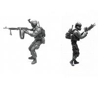 GoodFYouth 1/35 Kit de Modelo de Resina de Soldado Comando Estadounidense sin Pintar y sin ensamblar (2 Figuras) //K1z6f48