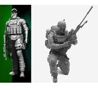 GoodFYouth 1/35 Kit de Modelo de Resina de Soldado Comando Estadounidense sin Pintar y sin ensamblar (2 Figuras) //K1z6f96