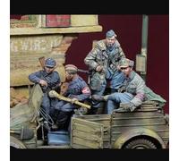 GoodFYouth 1/35 Kit de Modelo de Resina de Soldado Conductor alemán de la Segunda Guerra Mundial Modelos de Soldados sin Pintar ni ensamblar (4 Figuras, vehículo no Incluido) //o7R6Lj3