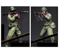GoodFYouth 1/35 Kit de Modelo de Resina de Soldado de la Segunda Guerra Mundial sin Pintar ni ensamblar (2 Figuras) //L9s5Lj48