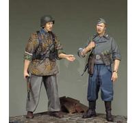 GoodFYouth 1/35 Kit de Modelo de Resina de Soldado de la Segunda Guerra Mundial sin Pintar ni ensamblar (2 Figuras) //L9s5Lj43