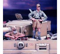 GoodFYouth 1/35 Kit de Modelo de Resina de Soldado de Tanque alemán de la Segunda Guerra Mundial sin Pintar ni ensamblar (3 Personas, sin Tanque) //o4A9Lj8