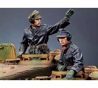 GoodFYouth 1/35 Kit de Modelo de Resina de Soldado de Tanque alemán de la Segunda Guerra Mundial sin Pintar ni ensamblar (2 Personas, sin Tanque) //F9s6lj58