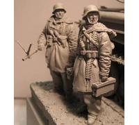 GoodFYouth 1/35 Kit de Modelo de Resina de Soldado de Tanque alemán de la Segunda Guerra Mundial sin Pintar ni ensamblar (2 Personas, sin Tanque) //F9s6lj94