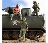 GoodFYouth 1/35 Kit de Modelo de Resina de Soldado de Tanque Estadounidense de la Segunda Guerra Mundial sin Pintar ni ensamblar (3 Soldados, sin Tanque) //9T4kj14w