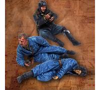 GoodFYouth 1/35 Kit de Modelo de Resina de Soldado de Tanque soviético de la Segunda Guerra Mundial sin Pintar ni ensamblar (3 Personas, sin Tanque) //o7A4Lj1