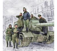 GoodFYouth 1/35 Kit de Modelo de Resina de Soldado de Tanque soviético de la Segunda Guerra Mundial sin Pintar ni ensamblar (6 Personas, sin Tanque) //o6A4Lj1