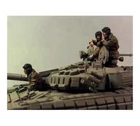 GoodFYouth 1/35 Kit de Modelo de Resina de Soldado de Tanque soviético de la Segunda Guerra Mundial sin Pintar ni ensamblar (3 Personas, sin Tanque) //o7A4Lj8
