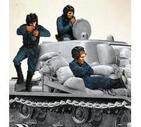 GoodFYouth 1/35 Kit de Modelo de Resina de Soldado de Tanque soviético de la Segunda Guerra Mundial sin Pintar ni ensamblar (3 Personas, sin Tanque) //o7A4Lj9