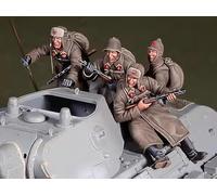 GoodFYouth 1/35 Kit de Modelo de Resina de Soldado de Tanque soviético de la Segunda Guerra Mundial sin Pintar ni ensamblar (4 Personas, sin Tanque) //o6A4Lj2