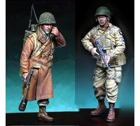 GoodFYouth 1/35 Kit de Modelo de Resina de Soldado Estadounidense de la Segunda Guerra Mundial sin Pintar ni ensamblar (2 Figuras) //8T9kj53w