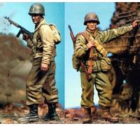 GoodFYouth 1/35 Kit de Modelo de Resina de Soldado Estadounidense de la Segunda Guerra Mundial sin Pintar ni ensamblar (2 Figuras) //8T9kj44w