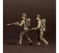 GoodFYouth 1/35 Kit de Modelo de Resina de Soldado Estadounidense de la Segunda Guerra Mundial sin Pintar ni ensamblar (2 Figuras) //8T9kj52w
