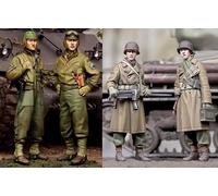 GoodFYouth 1/35 Kit de Modelo de Resina de Soldado Estadounidense de la Segunda Guerra Mundial sin Pintar ni ensamblar (4 Figuras) //8T6kj12w