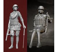 GoodFYouth 1/35 Kit de Modelo de Resina de Soldado Femenina China de la Segunda Guerra Mundial sin Pintar y sin ensamblar (2 Personas) //g809s4