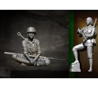 GoodFYouth 1/35 Kit de Modelo de Resina de Soldado Femenina China de la Segunda Guerra Mundial sin Pintar y sin ensamblar (2 Personas) //g809s19