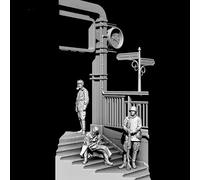 GoodFYouth 1/35 Kit de Modelo de Resina de Soldado soviético de la Segunda Guerra Mundial Modelo de Soldado sin Pintar y sin ensamblar (con Base) //o4R7Lj4