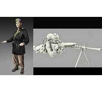 GoodFYouth 1/35 Kit de Modelo de Resina de Soldado soviético de la Segunda Guerra Mundial Modelo de Soldado sin Pintar y sin ensamblar //o4R4Lj2