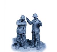 GoodFYouth 1/35 Kit de Modelo de Resina de Soldado soviético de la Segunda Guerra Mundial sin Pintar ni ensamblar (2 Figuras) //L9s6Lj16