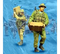 GoodFYouth 1/35 Kit de Modelo de Resina de Soldado soviético de la Segunda Guerra Mundial sin Pintar ni ensamblar (2 Figuras) //L9s6Lj48