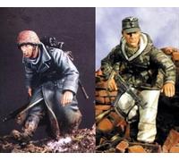 GoodFYouth 1/35 Maqueta de Resina de Soldado alemán de la Segunda Guerra Mundial sin Pintar y sin ensamblar (para 2 Personas) //g806s1