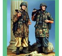 GoodFYouth 1/35 Maqueta de Resina de Soldado alemán de la Segunda Guerra Mundial sin Pintar y sin ensamblar (2 Personas) //B6Z5j1