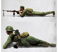 GoodFYouth 1/35 Maqueta de Resina de Soldado Chino de la Segunda Guerra Mundial sin Pintar y sin ensamblar (para 2 Personas) //g807s64