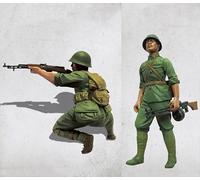 GoodFYouth 1/35 Maqueta de Resina de Soldado Chino de la Segunda Guerra Mundial sin Pintar y sin ensamblar (para 2 Personas) //g807s44