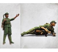 GoodFYouth 1/35 Maqueta de Resina de Soldado Chino de la Segunda Guerra Mundial sin Pintar y sin ensamblar (para 2 Personas) //g807s70