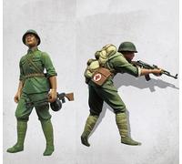 GoodFYouth 1/35 Maqueta de Resina de Soldado Chino de la Segunda Guerra Mundial sin Pintar y sin ensamblar (para 2 Personas) //g807s45