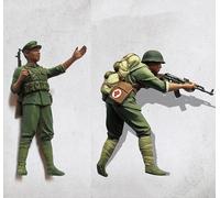 GoodFYouth 1/35 Maqueta de Resina de Soldado Chino de la Segunda Guerra Mundial sin Pintar y sin ensamblar (para 2 Personas) //g807s67