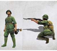 GoodFYouth 1/35 Maqueta de Resina de Soldado Chino de la Segunda Guerra Mundial sin Pintar y sin ensamblar (para 2 Personas) //g807s61
