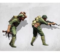 GoodFYouth 1/35 Maqueta de Resina de Soldado Chino de la Segunda Guerra Mundial sin Pintar y sin ensamblar (para 2 Personas) //g807s20