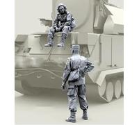 GoodFYouth 1/35 Soldado Comando Europeo Kit de Modelo de Resina sin Pintar y sin Montar (2 Figuras, sin vehículo) //l7z0f4