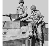 GoodFYouth 1/35 Soldado tanquista Estadounidense de la Segunda Guerra Mundial en Resina Kit Modelo sin Pintar ni Montar (2 Figuras, sin Tanque) //B6Z3F4