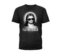 Goodie - Camiseta de manga corta para hombre con texto en inglés "I''ll Be Back" - Negro - XX-Large