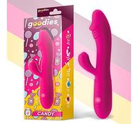 Goodies Candy Vibrador con Conejito Punto G USB Silicona Fucshia 200 g