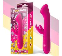 GOODIES Cotton Vibrador Punto G y Conejito USB Silicona Fuchsia 200 g