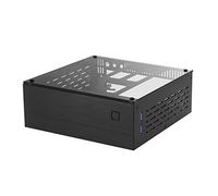 Goodisory A01 - Chasis de aluminio Mini-ITX HTPC para computadora de escritorio (vidrio templado negro)