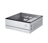 Goodisory A01 chasis de Aluminio para computadora de Escritorio Mini-ITX HTPC Cristal Templado Plateado.