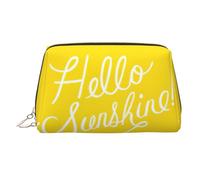 Goodlooking Hello Sunshine - Bolsa de maquillaje de piel para cosméticos, organizador de viaje