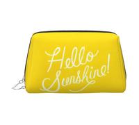 Goodlooking Hello Sunshine - Bolsa de maquillaje de viaje con compartimentos, bolsa de aseo portátil para mujer, Silver, One Size