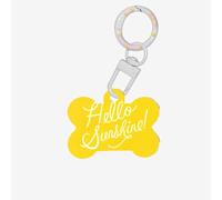 Goodlooking Hello Sunshine - Etiqueta acrílica de doble cara con diseño de perro con llavero para decoración de manualidades de mascotas